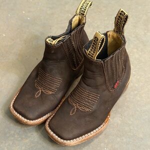 Born Kids Dark Brown Leather Boots